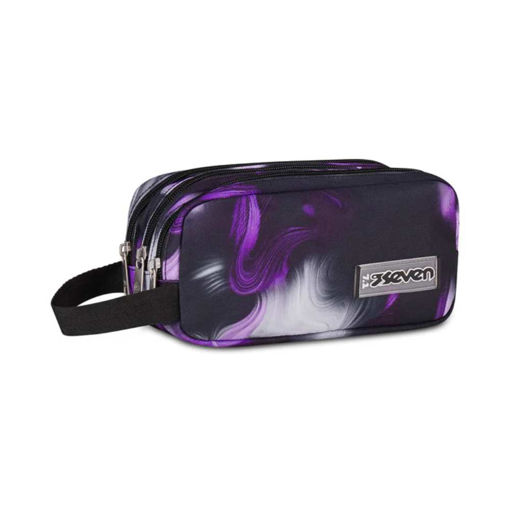Picture of SEVEN FREETHINK 3 ZIPPER STEEL GRAY PENCIL CASE